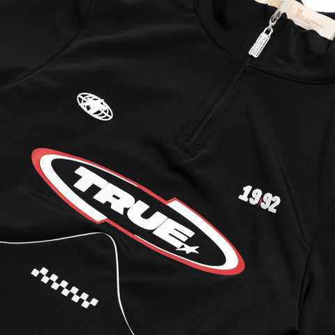 Racing Open Back LS Bodysuit - Black