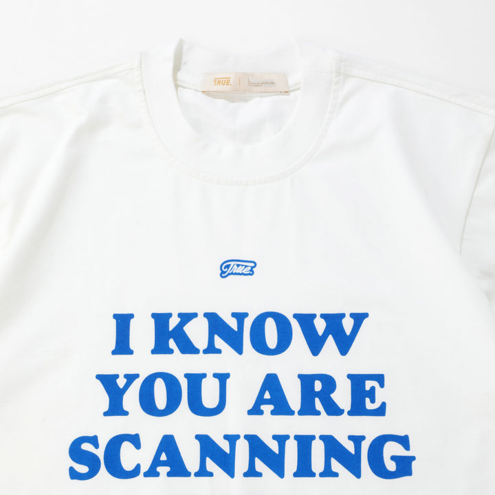 Scanning Cropped Tee - Cream