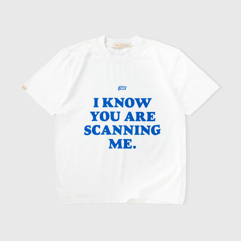 Scanning Cropped Tee - Cream