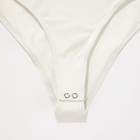 Short Sleeve Crewneck Bodysuit - Cream