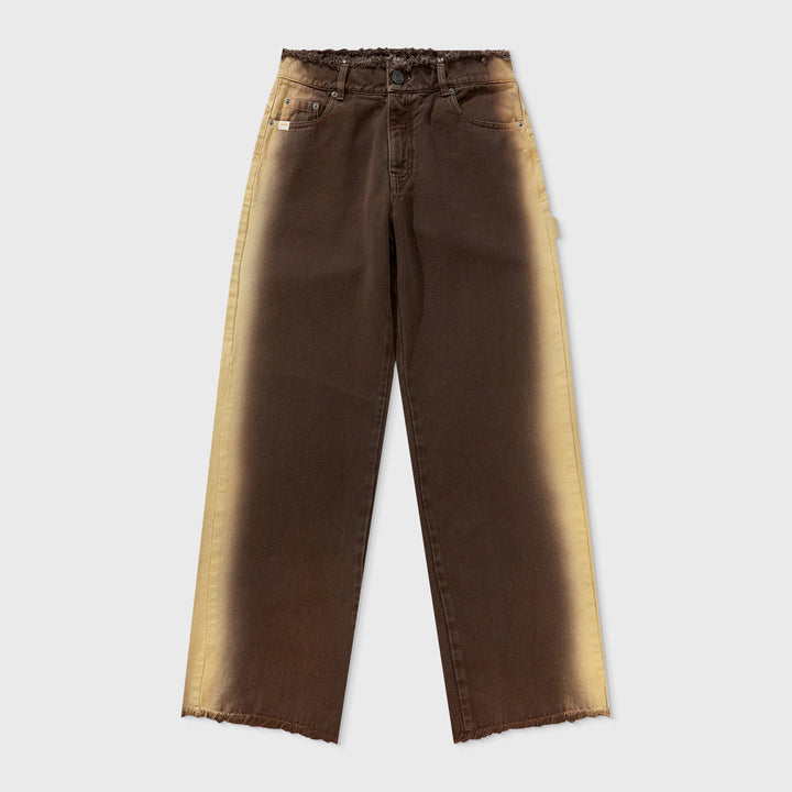 Sideburn Mid-Rise Pants - Brown
