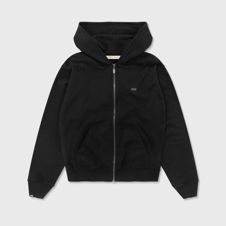 Classic Zipper Hoodie - Black