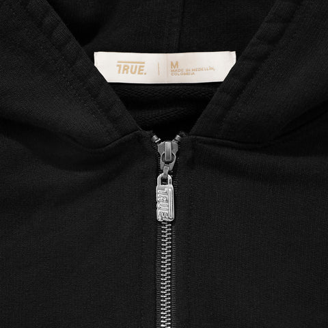 Classic Zipper Hoodie - Black