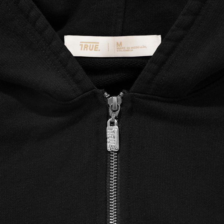 Classic Zipper Hoodie - Black