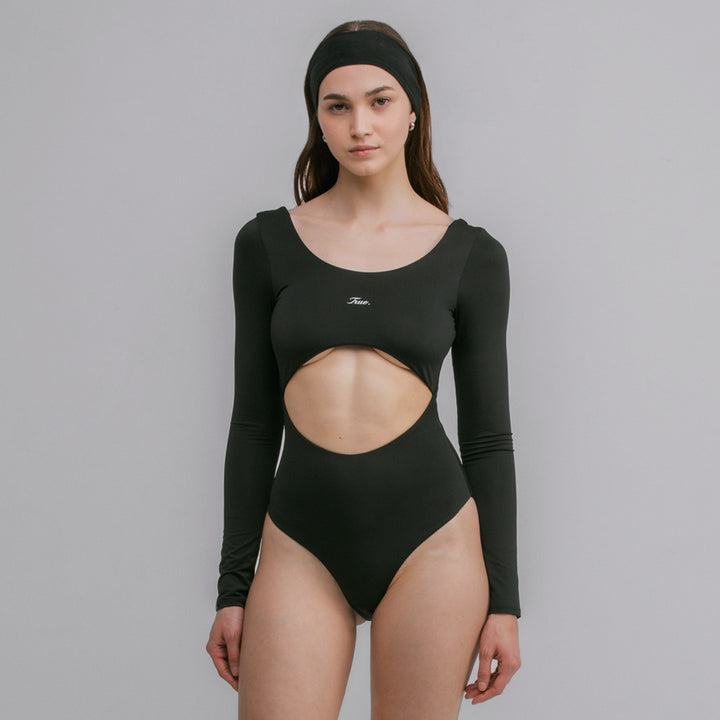 Signature Cut-Out LS Bodysuit - Black
