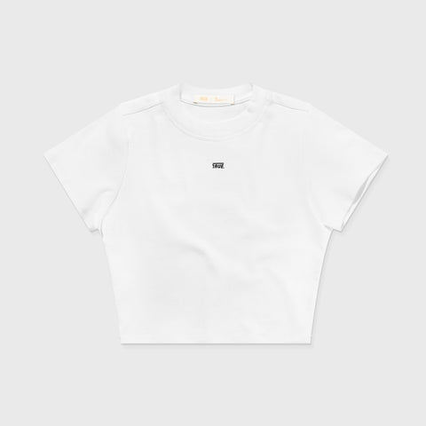 Slim Ribbed Fitted Tee - Black