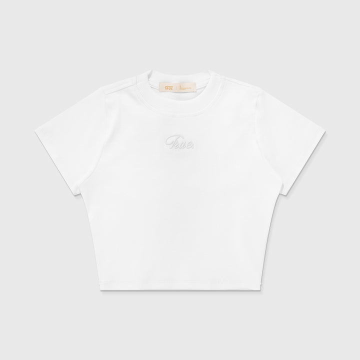 Script Logo Slim Tee Rib - Black