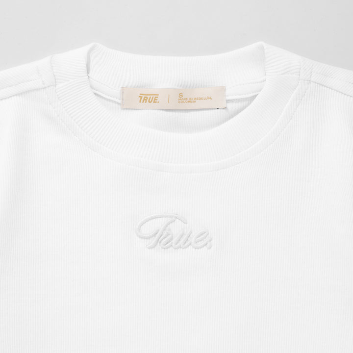 Script Logo Slim Tee Rib - Black