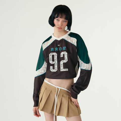 Spirit Cropped LS Jersey - Brown