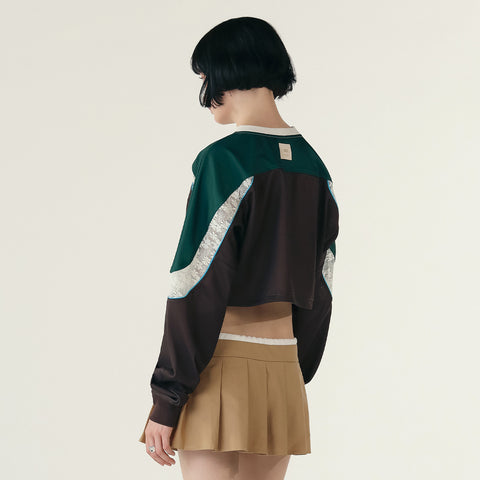 Spirit Cropped LS Jersey - Brown