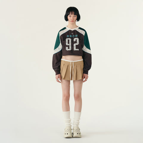 Spirit Cropped LS Jersey - Brown