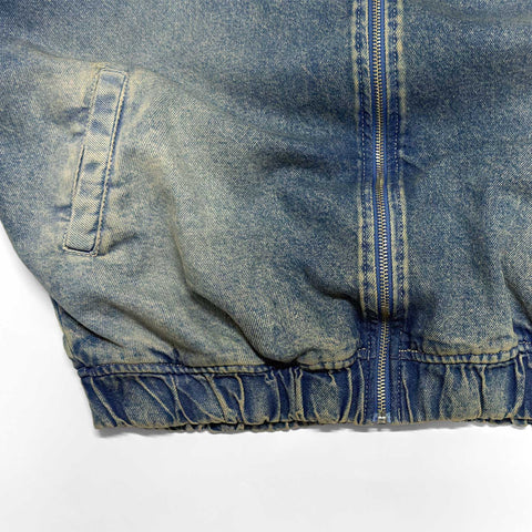 Spirit High-Neck Denim Jacket - Light Blue