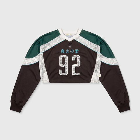 Spirit Cropped LS Jersey - Brown
