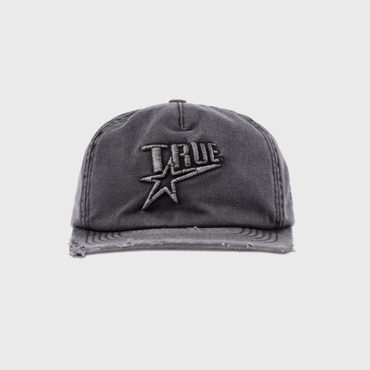 Star Washed Golfer Cap - Black
