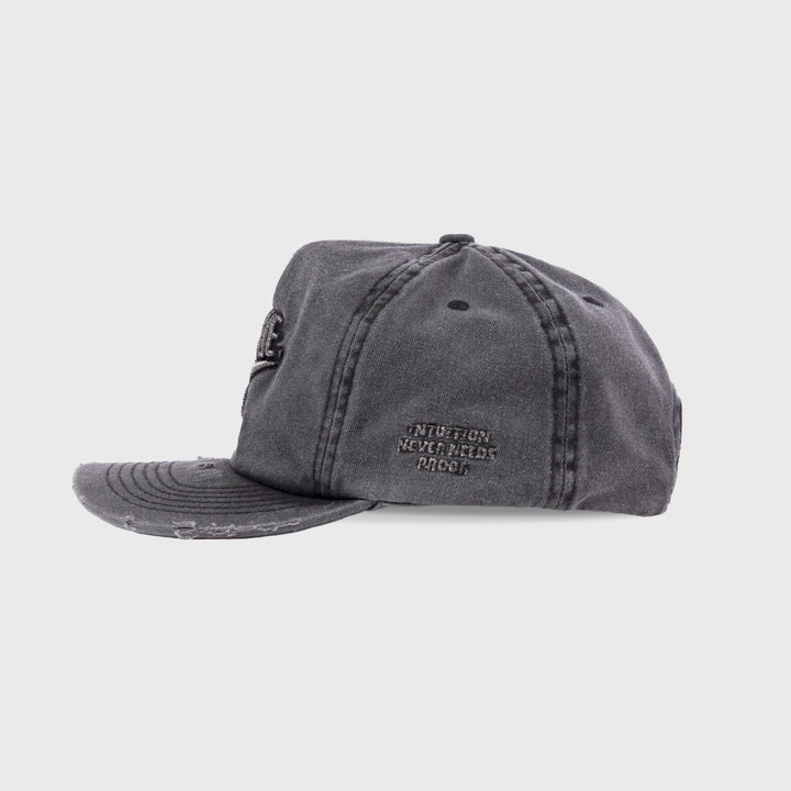 Star Washed Golfer Cap - Black