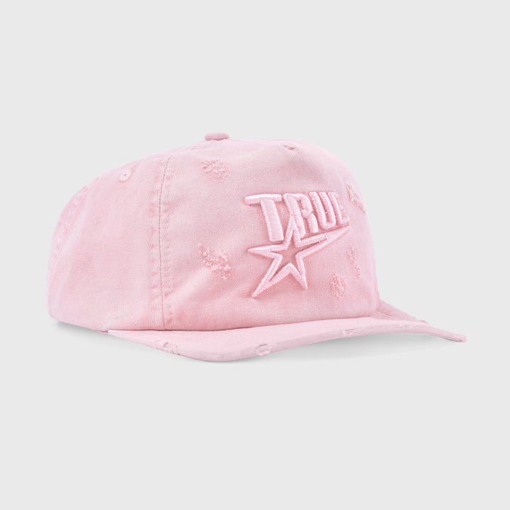 Star Washed Golfer Cap - Pink