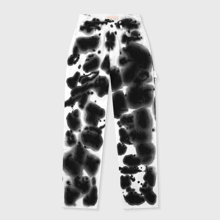 Straight Tie Dye Pants - White