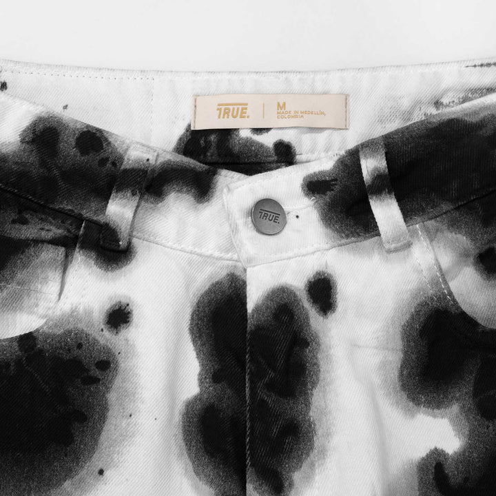 Straight Tie Dye Pants - White