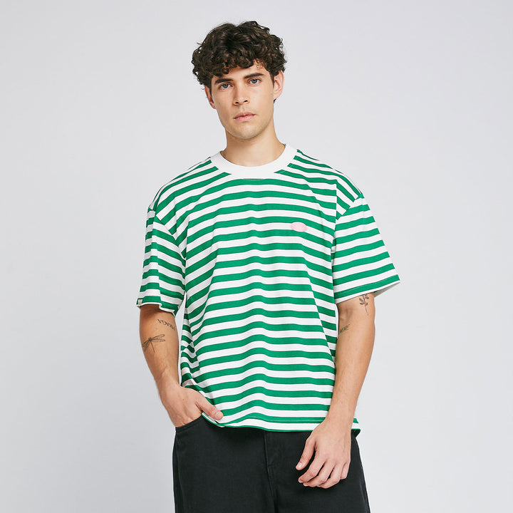 Striped No Fear Tee - Green