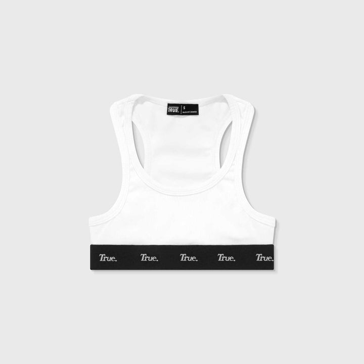 Ribbed Sports Top - White