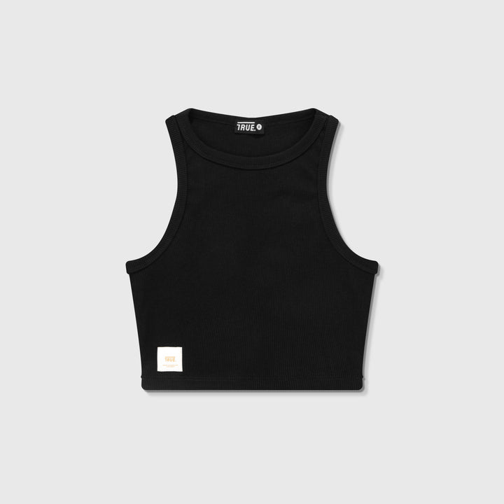 Tank Top En Rib - Negro