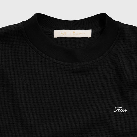 Textured Boxy Tee - Black