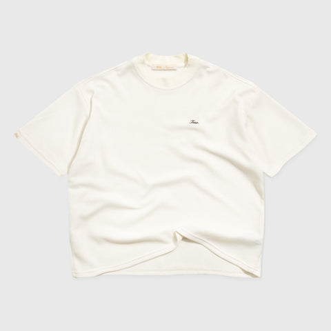 Textured Boxy Tee - Cream