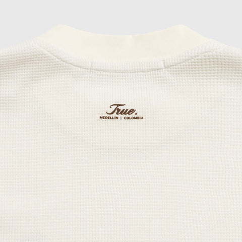 Textured Boxy Tee - Cream