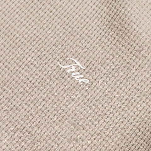 Textured Boxy Tee - Sand