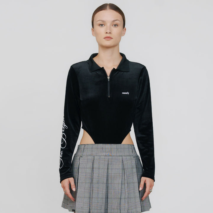 Too Bright LS Bodysuit - Black