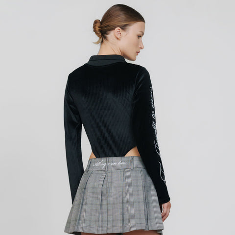 Too Bright LS Bodysuit - Black