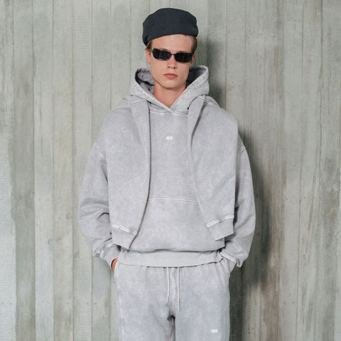 True Classic Hoodie - Washed Gray