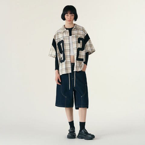 True Double Knee Denim Jorts - Blue