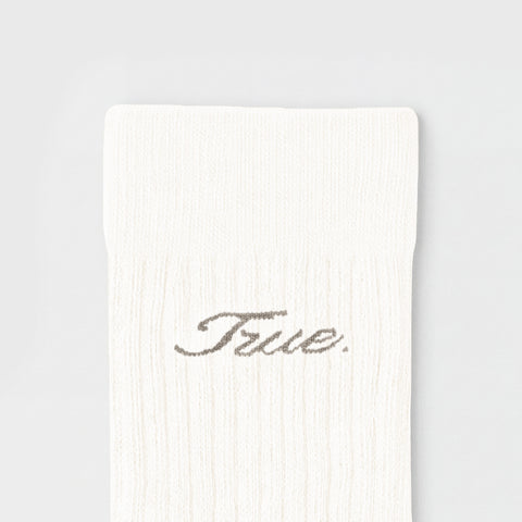 True Ribbed Socks - Cream