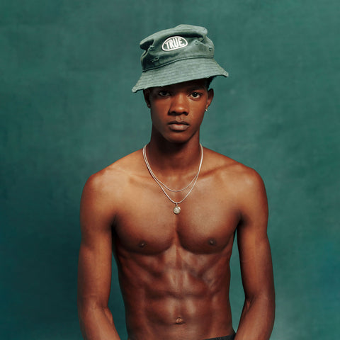 True Stamp Logo Bucket Hat - Washed Green