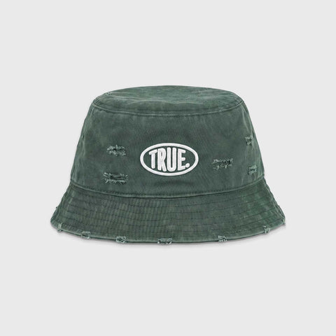 True Stamp Logo Bucket Hat - Washed Green