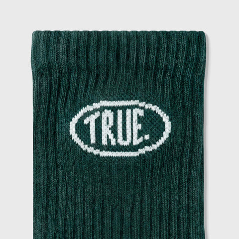 True Stamp Logo Socks - Pine Green