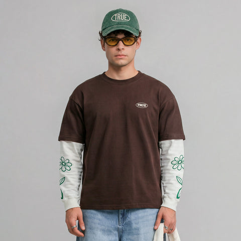 True Way Boxy LS - Brown
