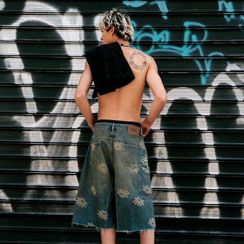 True Way Denim Jorts - Washed Blue