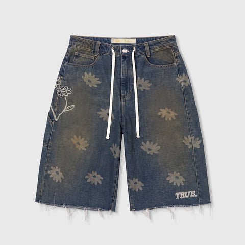 True Way Denim Jorts - Washed Blue