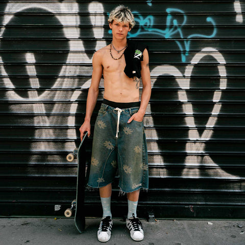 True Way Denim Jorts - Washed Blue