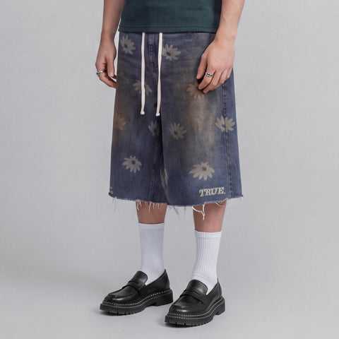 True Way Denim Jorts - Washed Blue