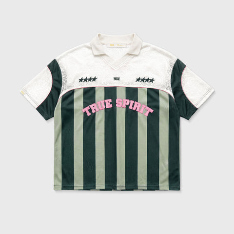 True Spirit Striped Oversized Polo - Green