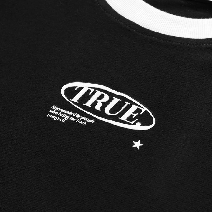 True Lounge Baby Tee - Black