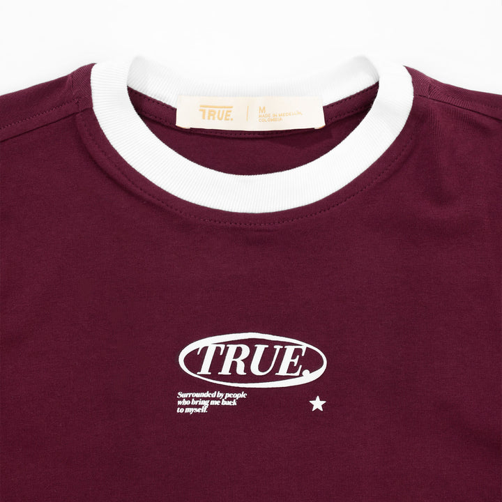 True Lounge Baby Tee - Deep Red