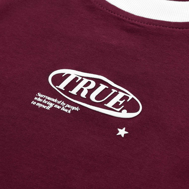 True Lounge Baby Tee - Deep Red