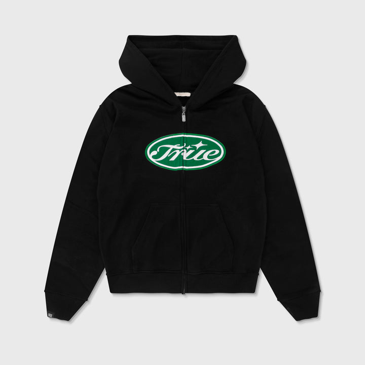 True Stamp Zipper Hoodie - Black