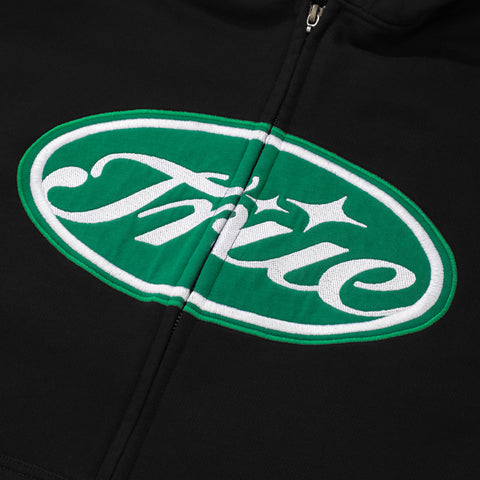 True Stamp Zipper Hoodie - Black
