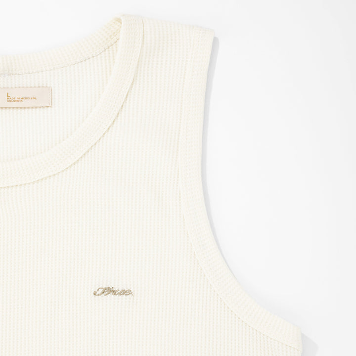 True Texture Sleeveless Tee - White
