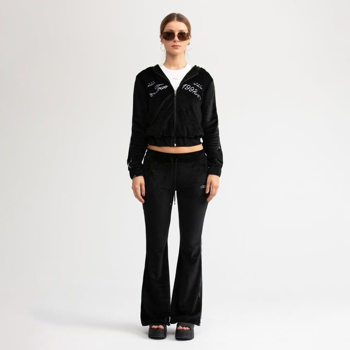 True Velour Track Pants - Black
